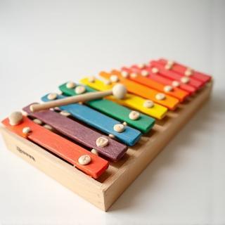 Handmade wooden xylophone toy